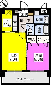 パインヒルズ志免 / 602号室 間取り