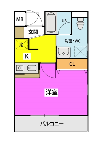 ラヴィータフェリーチェ二又瀬 / 203号室 間取り