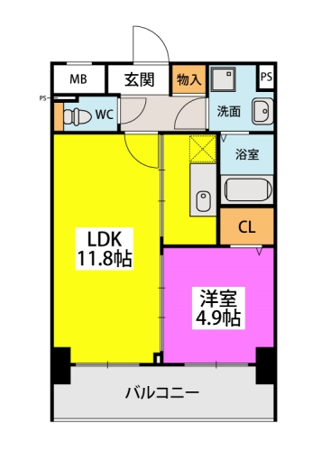 クレアシオン / 602号室 間取り