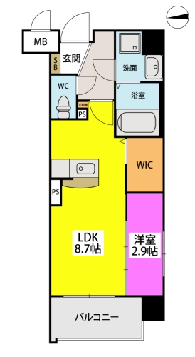 アザレ東公園 / 204号室 間取り