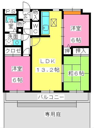 メイプルフォーレ / 105号室 間取り