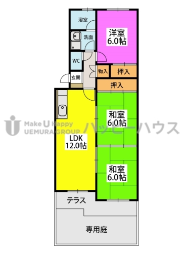 シティハイツ萩尾 / 105号室 間取り