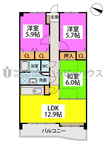 エンデバー武蔵 / 505号室 間取り