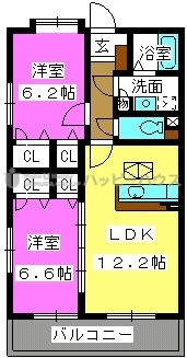 デューク筑紫野 / 103号室 間取り