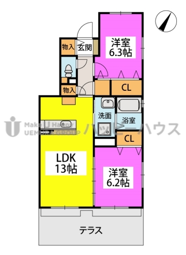 ソフィアⅡ / 101号室 間取り