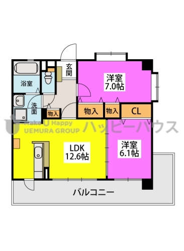 RESIAS　DAZAIFU　BLDG. / 705号室 間取り