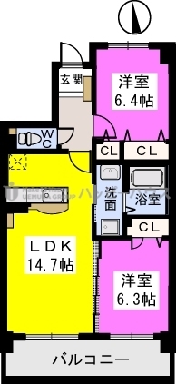 アルカンシェルヴィル / 702号室 間取り