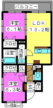 サン・グリーン / 203号室 間取り