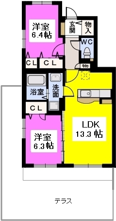 ステラ ウエスト / 101号室 間取り