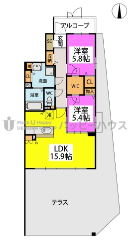 ノーブルコート / 103号室 間取り