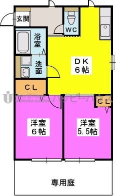 サンライズ吉松Ⅱ / 102号室 間取り