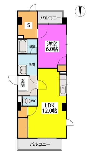 プリンスマンション五条 / 401号室 間取り