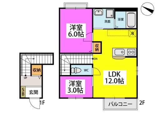 (仮称) タウンハウス紫 / 103号室 間取り