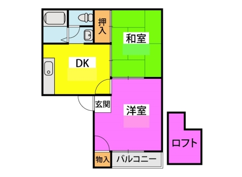シティベール海老津 / 101号室 間取り