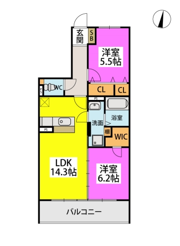 （仮称）プレアevL堀池 / 202号室 間取り