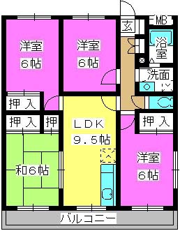 プログレス２１ / 301号室 間取り