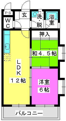 コンフォート姪浜 / 402号室 間取り