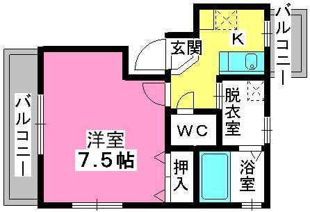 メロウ高取 / 401号室 間取り