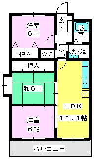 クレール・コモⅡ / 301号室 間取り