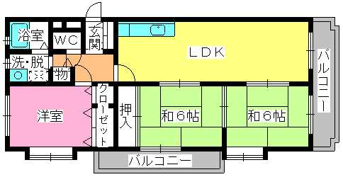 ジェントル藤崎 / 401号室 間取り