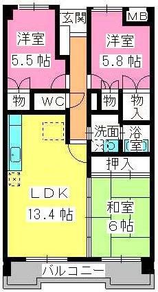 堀ビル / 502号室 間取り