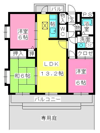 メイプルフォーレ / 106号室 間取り