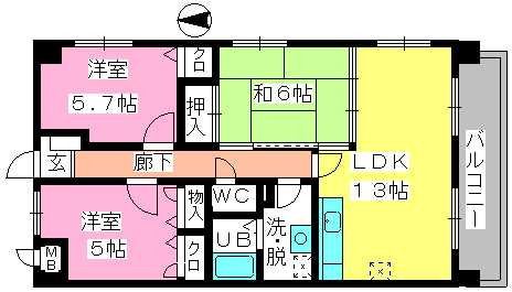 アルテール飯倉 / 401号室 間取り