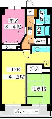 ヴェラカーサつつじヶ丘 / 205号室 間取り