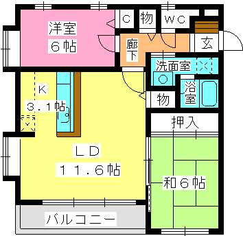 ソルクレスト姪浜 / 303号室 間取り