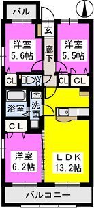 ステラ有田 / 303号室 間取り
