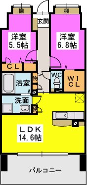 プロスペレー駅南 / 403号室 間取り