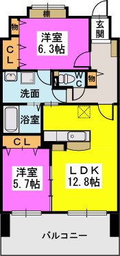 プロスペレー駅南 / 1306号室 間取り