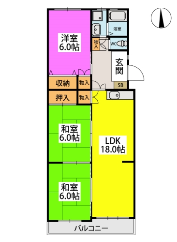 ドミール２１ / 102号室 間取り