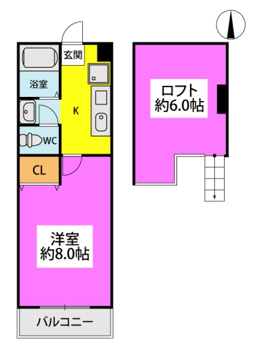 メゾン福重 / 102号室 間取り