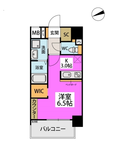 アスミール野芥 / 1102号室 間取り