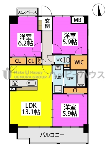 （仮称）リバーサイド愛宕南 / 203号室 間取り