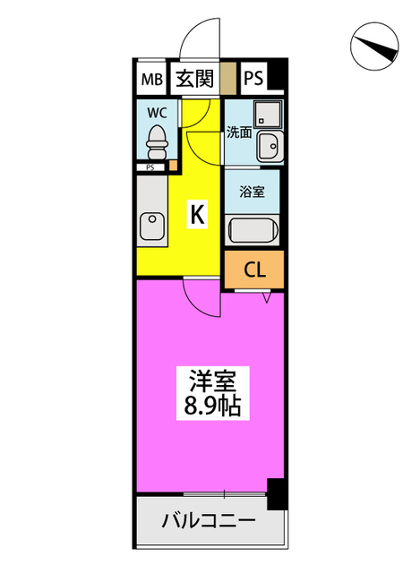 URBAN　WEALTH / 109号室 間取り