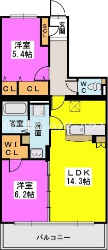 ルーチェ / 302号室 間取り