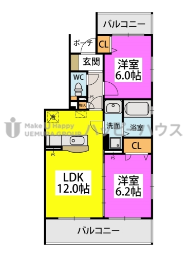 フレグランスⅡ / 302号室 間取り