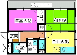 北崎コーポ / 305号室 間取り