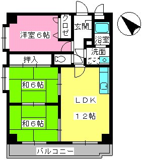 グランシャリオ南大橋 / 601号室 間取り