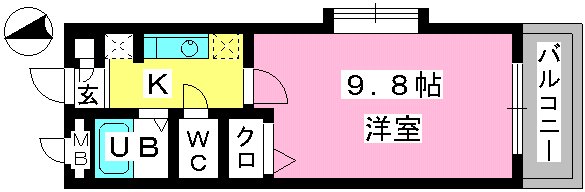 エランドール谷 / 401号室 間取り