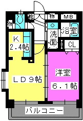サン・トルース駅南 / 403号室 間取り