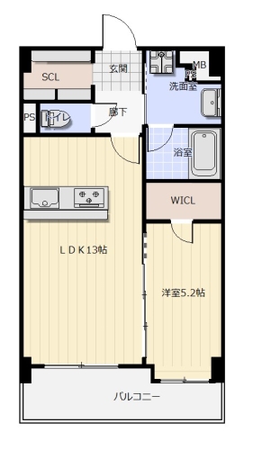 野間1丁目Sビル / 202号室 間取り