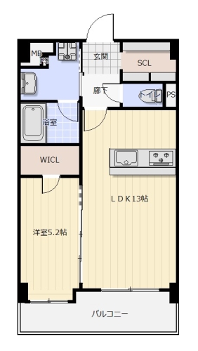 野間1丁目Sビル / 206号室 間取り