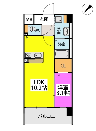 フルハウス高宮 / 103号室 間取り