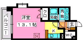 宗像北田マンション / 201号室 間取り