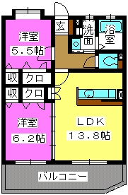 グレイス新宮 / 502号室 間取り