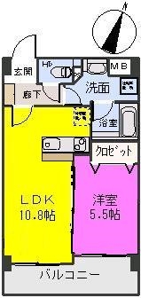 オータムレーベン / 406号室 間取り