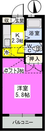 パロッセ綾 / 103号室 間取り